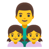 👨‍👧‍👧 Familie: Mann, Mädchen Und Mädchen Emoji von Google