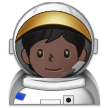 🧑🏿‍🚀 Astronaut(in): Dunkle Hautfarbe Emoji von Samsung