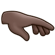 🫳🏿 Palm Down Hand: Dark Skin Tone, Emoji by Samsung