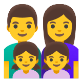 👨‍👩‍👧‍👧 Familie: Mann, Frau, Mädchen Und Mädchen Emoji von Google