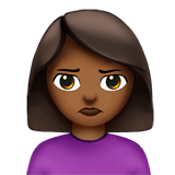 🙎🏾‍♀️ Woman Pouting: Medium-Dark Skin Tone, Emoji by Apple