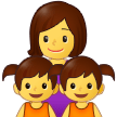 👩‍👧‍👧 Familie: Frau, Mädchen Und Mädchen Emoji von Samsung