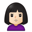 🙎🏻‍♀️ Woman Pouting: Light Skin Tone, Emoji by Samsung