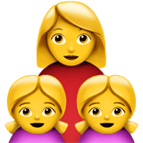👩‍👧‍👧 Familie: Frau, Mädchen Und Mädchen Emoji von Apple