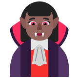 🧛🏾‍♀️ Woman Vampire: Medium-Dark Skin Tone, Emoji by Microsoft
