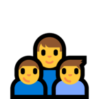 👨‍👦‍👦 Семья: Мужчина Мальчик Мальчик, смайлик от Microsoft