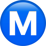 Ⓜ️ Buchstabe „m“ in Kreis Emoji von Apple