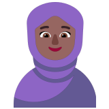 🧕🏾 Woman with Headscarf: Medium-Dark Skin Tone, Emoji by Microsoft