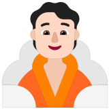 🧖🏻 Person in Dampfsauna: Helle Hautfarbe Emoji von Microsoft