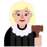 👩🏼‍⚖️ Женщина-Судья: Светлый Тон Кожи, смайлик от Microsoft