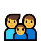 👨‍👨‍👦 Family: Man, Man, Boy, Emoji by Microsoft