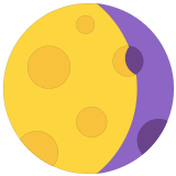 🌖 Drittes Mondviertel Emoji von Microsoft