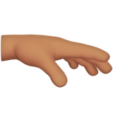 🫳🏽 Palm Down Hand: Medium Skin Tone, Emoji by Apple