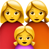 👩‍👩‍👧 Familie: Frau, Frau Und Mädchen Emoji von Apple