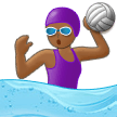 🤽🏾‍♀️ Woman Playing Water Polo: Medium-Dark Skin Tone, Emoji by Samsung