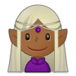 🧝🏾‍♀️ Woman Elf: Medium-Dark Skin Tone, Emoji by Samsung