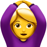 🙆‍♀️ Frau Mit Händen Auf Dem Kopf Emoji von Apple