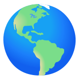 🌎 Globus Mit Amerika Emoji von Google
