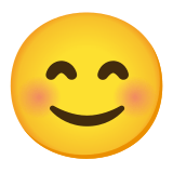 😊 Visage Souriant Avec Yeux Rieurs Emoji par Google