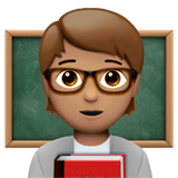 🧑🏽‍🏫 Lehrer(in): Mittlere Hautfarbe Emoji von Apple
