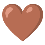 🤎 Braunes Herz Emoji von Google