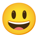 😃 Visage Souriant Avec De Grands Yeux Emoji par Google