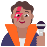 🧑🏽‍🎤 Singer: Medium Skin Tone, Emoji by Microsoft