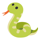 🐍 Змея, смайлик от Google