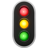 🚦 Vertikale Verkehrsampel Emoji von Apple