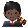 🧑🏿‍⚖️ Judge: Dark Skin Tone, Emoji by Samsung