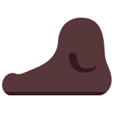 🦶🏿 Foot: Dark Skin Tone, Emoji by Microsoft