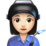 👩🏻‍🏭 Fabrikarbeiterin: Helle Hautfarbe Emoji von Apple