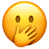 🫢 Face with Open Eyes and Hand Over Mouth, Emoji by Apple