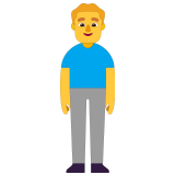🧍‍♂️ Stehender Mann Emoji von Microsoft