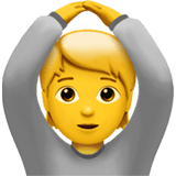 🙆 Person Mit Händen Auf Dem Kopf Emoji von Apple