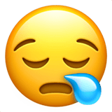 😪 Visage Endormi Emoji par Apple