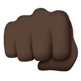 👊🏿 Oncoming Fist: Dark Skin Tone, Emoji by Apple