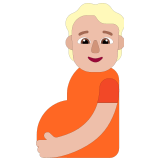 🫄🏼 Pregnant Person: Medium-Light Skin Tone, Emoji by Microsoft