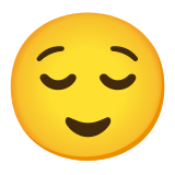😌 Erleichtertes Gesicht Emoji von Google
