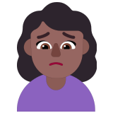 🙍🏾‍♀️ Woman Frowning: Medium-Dark Skin Tone, Emoji by Microsoft