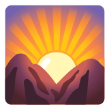 🌄 Восход Солнца над Горами, смайлик от Google