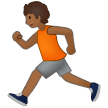 🏃🏾 Person Running: Medium-Dark Skin Tone, Emoji by Samsung