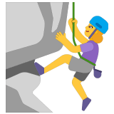 🧗‍♀️ Bergsteigerin Emoji von Microsoft