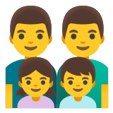 👨‍👨‍👧‍👦 Familie: Mann, Mann, Mädchen Und Junge Emoji von Google