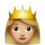 👸🏼 Princesse : Peau Moyennement Claire Emoji par Apple
