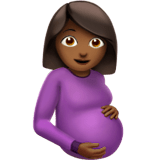 🤰🏾 Pregnant Woman: Medium-Dark Skin Tone, Emoji by Apple