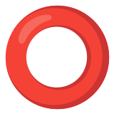 ⭕ Hohler Roter Kreis Emoji von Google