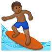 🏄🏾‍♂️ Серфингист: Темный Тон Кожи, смайлик от Samsung