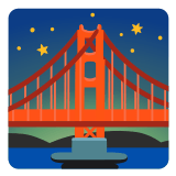 🌉 Brücke Vor Nachthimmel Emoji von Google