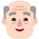 👴🏻 Пожилой Мужчина: Очень Светлый Тон Кожи, смайлик от Microsoft